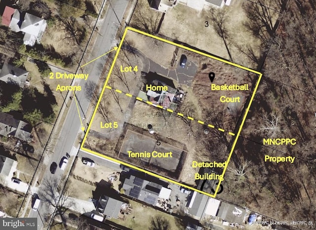 5513 Taylor Rd, Riverdale, MD 20737 - aerial view of property's location with property boundaries highlighted