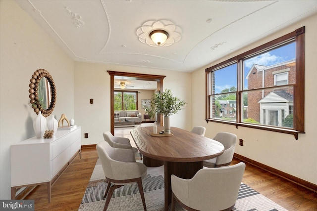 547 Overlook, Philadelphia, PA 19128 - dining area with light wood-style flooring and baseboards