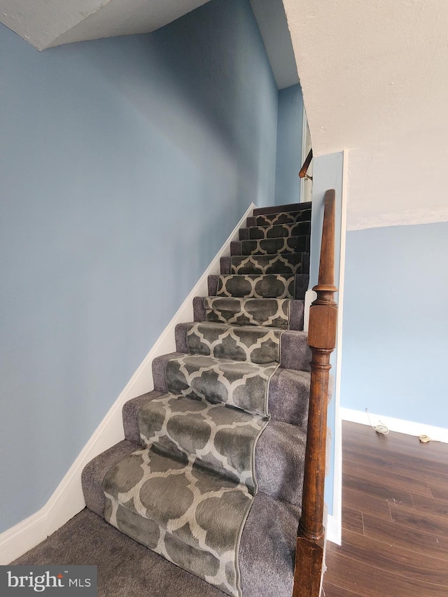 2258 Arlington Ter, Alexandria, VA 22303 - stairway with wood finished floors and baseboards