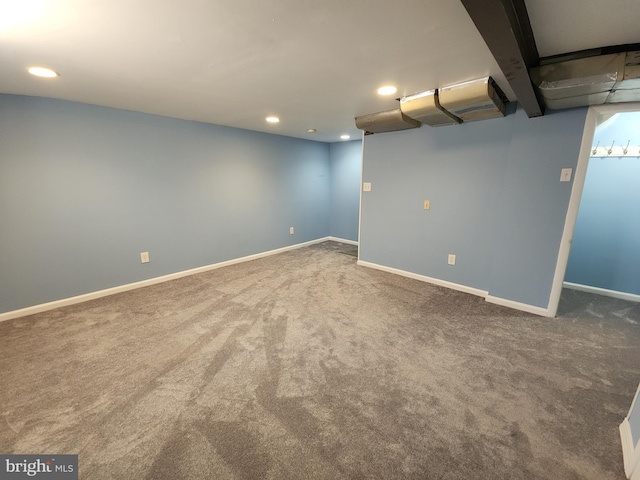 2258 Arlington Ter, Alexandria, VA 22303 - finished basement with recessed lighting and carpet floors