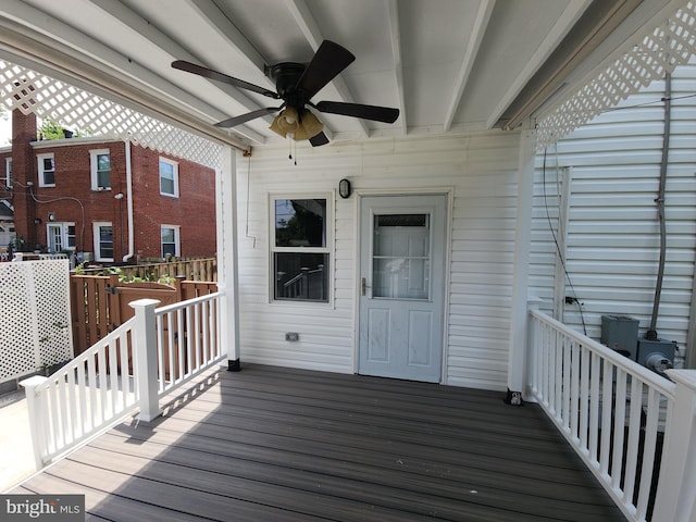 2258 Arlington Ter, Alexandria, VA 22303 - deck with ceiling fan