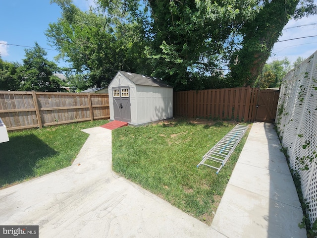 2258 Arlington Ter, Alexandria, VA 22303 - fenced backyard featuring a storage unit