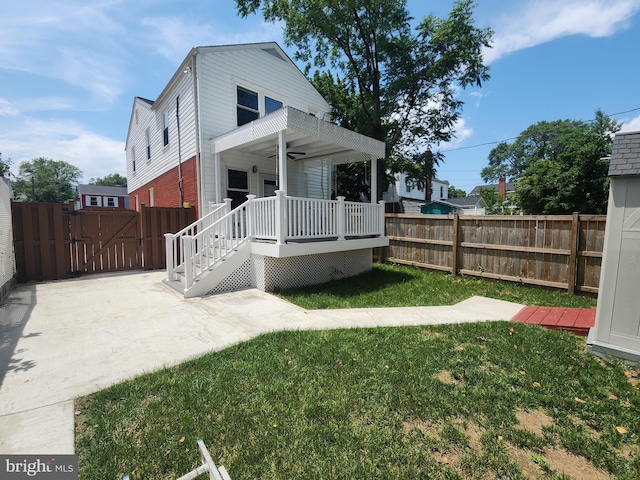 2258 Arlington Ter, Alexandria, VA 22303 - exterior space with ceiling fan, a gate, and a fenced backyard