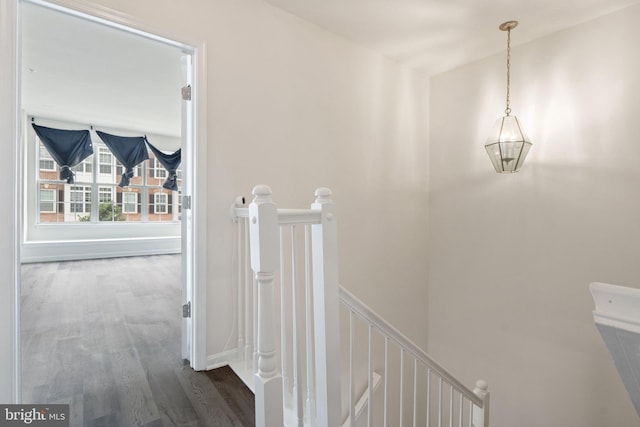 19278 Harlow Sq, Leesburg, VA 20176 - corridor with an upstairs landing and wood finished floors