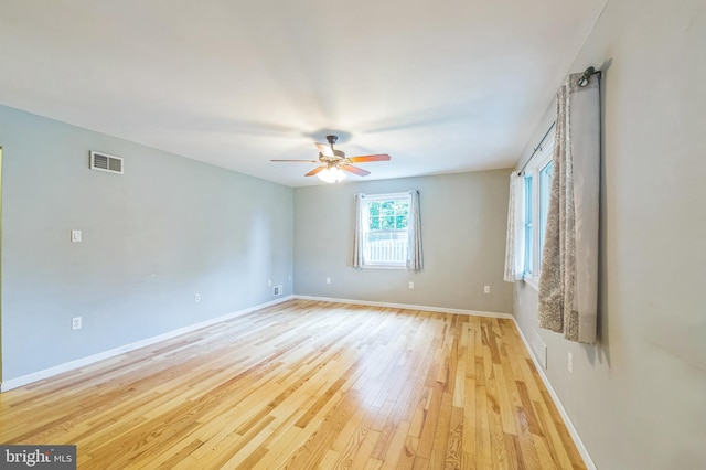 739 Brooke Cir, Morton, PA 19070 - spare room with light wood-type flooring and a ceiling fan