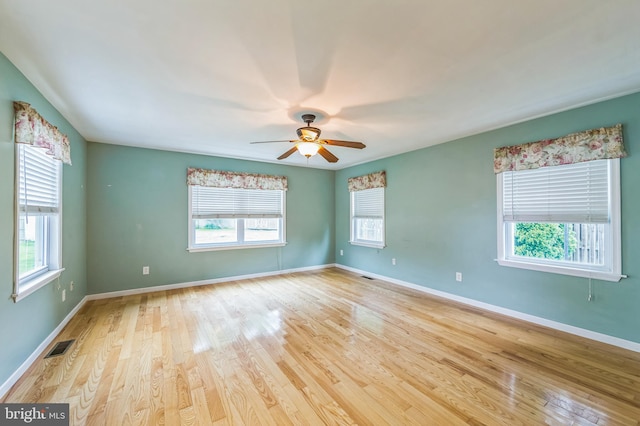 739 Brooke Cir, Morton, PA 19070 - spare room featuring wood finished floors and ceiling fan
