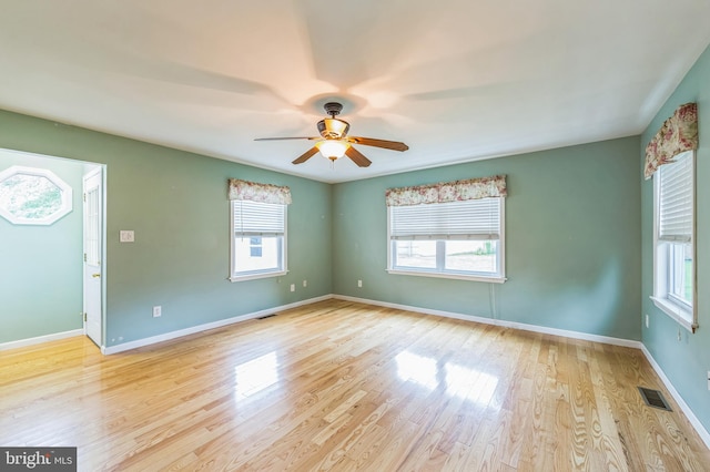 739 Brooke Cir, Morton, PA 19070 - spare room with ceiling fan and wood finished floors