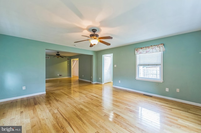 739 Brooke Cir, Morton, PA 19070 - unfurnished room featuring ceiling fan and light wood-style floors