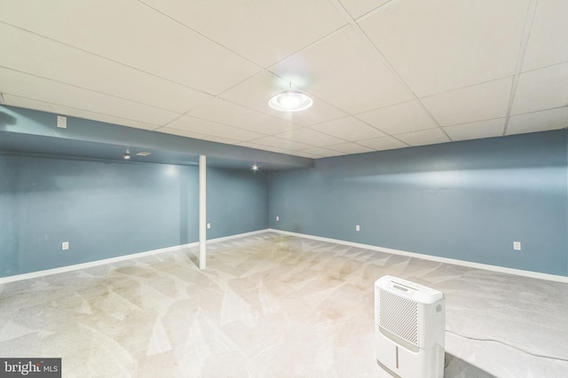 739 Brooke Cir, Morton, PA 19070 - finished basement featuring carpet floors and a drop ceiling