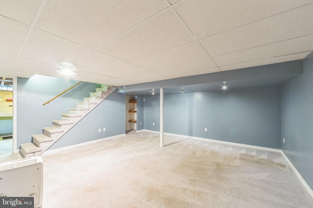 739 Brooke Cir, Morton, PA 19070 - finished basement featuring carpet and stairs