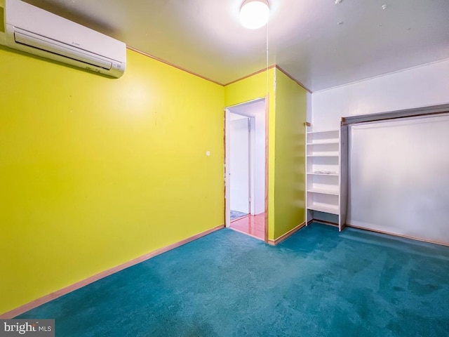 237 Lakeside Dr Unit N, Levittown, PA 19054 - unfurnished bedroom featuring a wall mounted air conditioner and carpet