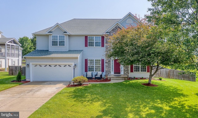 890 Ambleside Dr, Culpeper, VA 22701 - view of front of property with a garage, driveway, and a shingled roof