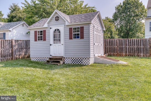 890 Ambleside Dr, Culpeper, VA 22701 - view of outbuilding featuring entry steps and a fenced backyard