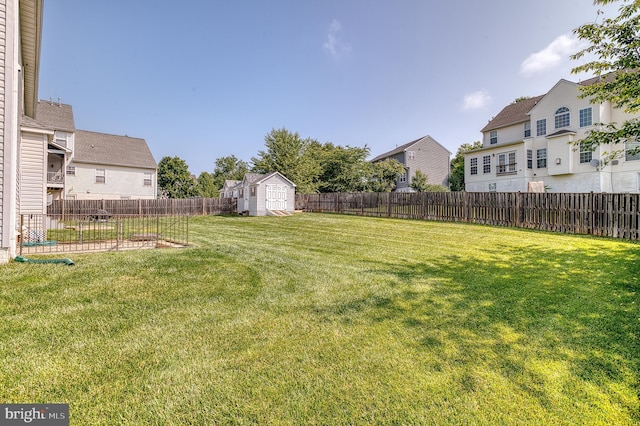 890 Ambleside Dr, Culpeper, VA 22701 - fenced backyard featuring a storage unit and a residential view