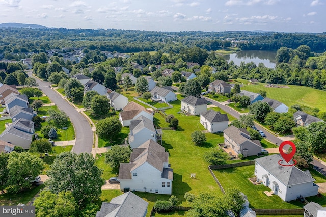 890 Ambleside Dr, Culpeper, VA 22701 - aerial perspective of suburban area featuring a large body of water