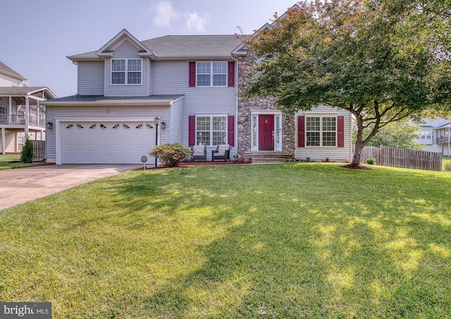 890 Ambleside Dr, Culpeper, VA 22701 - view of front of home with an attached garage and concrete driveway