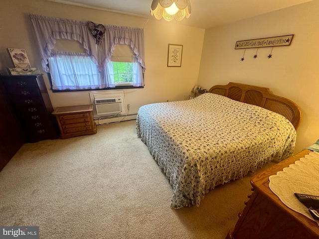 18 Benedict Rd, Lancaster, PA 17603 - bedroom featuring a baseboard radiator, carpet floors, and a wall mounted air conditioner
