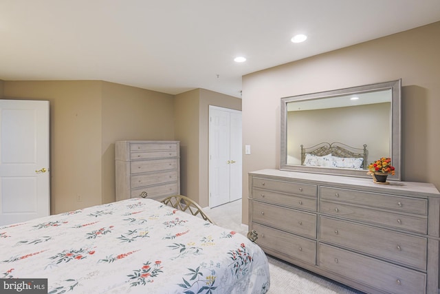 9209 Howard Square Dr Unit 9209, Pikesville, MD 21208 - bedroom featuring light carpet, recessed lighting, and a closet