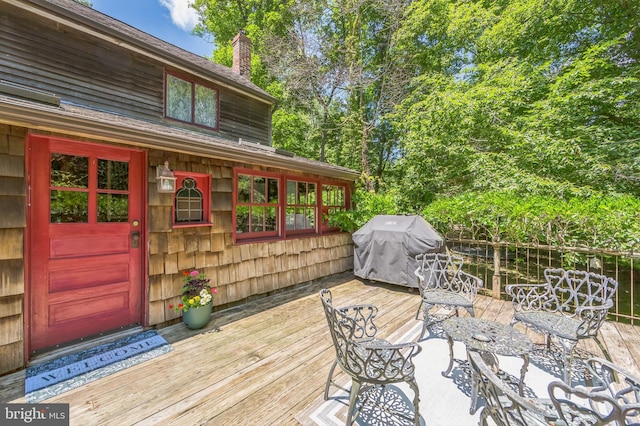 361 E Knowlton Rd, Media, PA 19063 - wooden terrace featuring grilling area