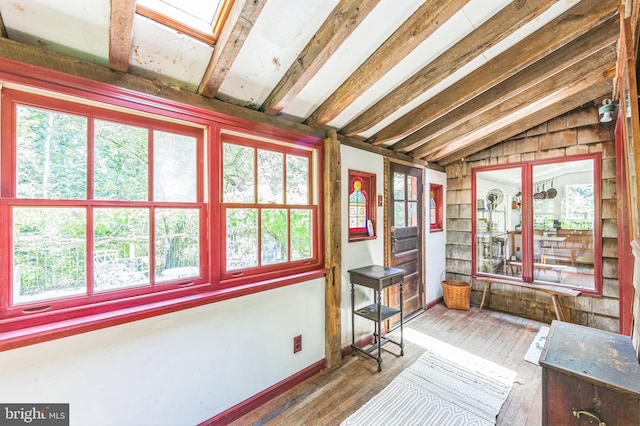 361 E Knowlton Rd, Media, PA 19063 - sunroom featuring lofted ceiling and hardwood / wood-style flooring