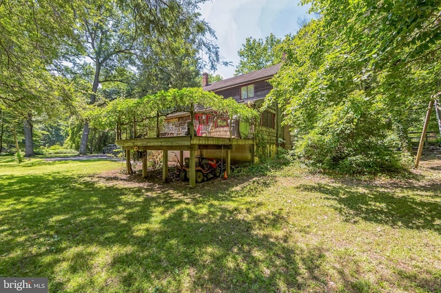361 E Knowlton Rd, Media, PA 19063 - view of green lawn featuring a wooden deck
