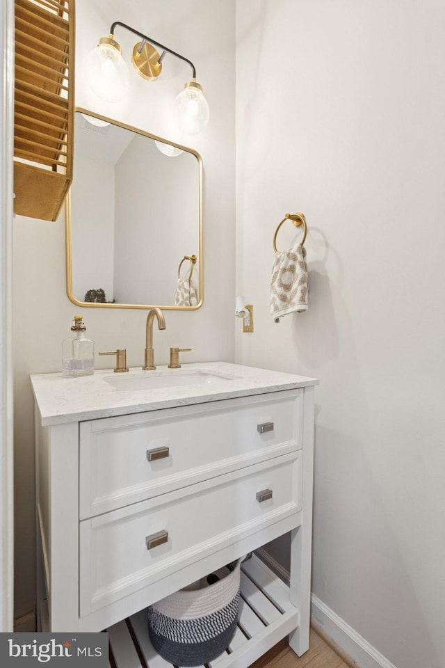 18416 Mill Run Ct, Leesburg, VA 20176 - bathroom featuring vanity and baseboards
