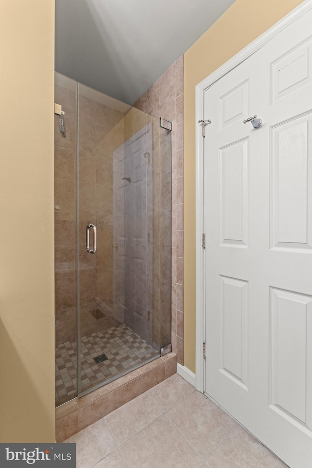 5522 Trout Run Rd, Clinton, MD 20735 - full bathroom featuring tile patterned floors and a shower stall