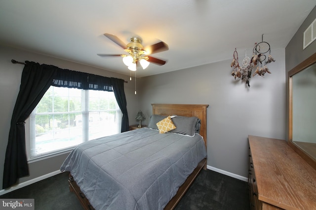 2553 Stone Hill Rd, Harleysville, PA 19438 - bedroom with dark carpet and ceiling fan