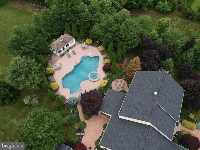 2553 Stone Hill Rd, Harleysville, PA 19438 - drone / aerial view of a pool