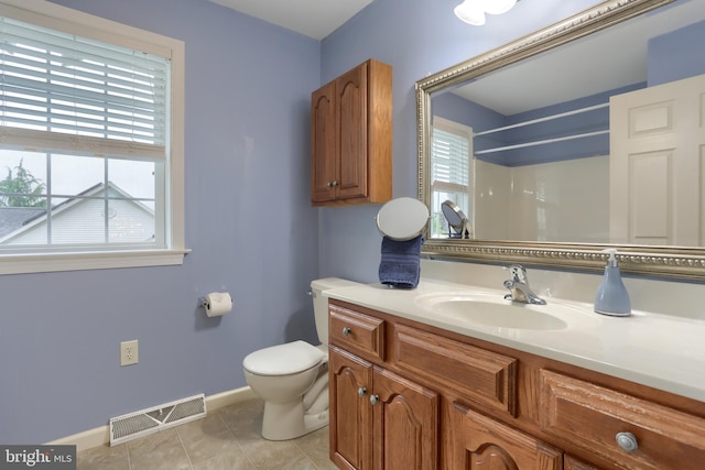 395 Olde Meadow Ln, Lebanon, PA 17042 - bathroom with vanity, a shower, and tile patterned flooring