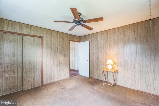 19 Marblestone Ln, Willingboro, NJ 08046 - unfurnished bedroom with carpet floors, a closet, and ceiling fan
