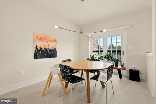 22974 Weybridge Sq, Broadlands, VA 20148 - dining space featuring baseboards and light wood finished floors