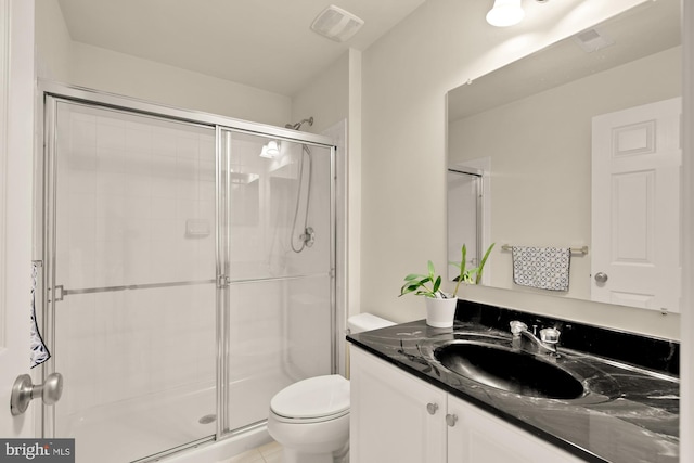 22974 Weybridge Sq, Broadlands, VA 20148 - bathroom featuring vanity, a shower stall, and tile patterned floors
