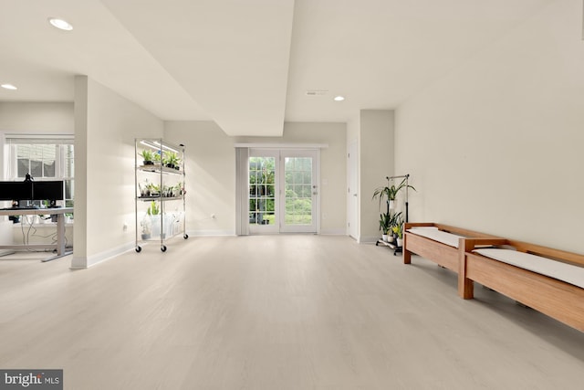 22974 Weybridge Sq, Broadlands, VA 20148 - foyer entrance with light wood-style floors and recessed lighting