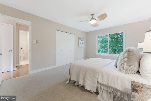 10909 Knights Bridge Ct, Reston, VA 20190 - carpeted bedroom featuring a closet and a ceiling fan