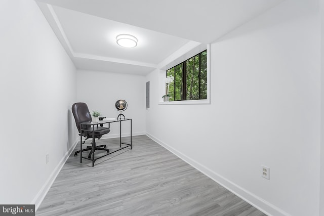 10909 Knights Bridge Ct, Reston, VA 20190 - office with light wood finished floors and electric panel