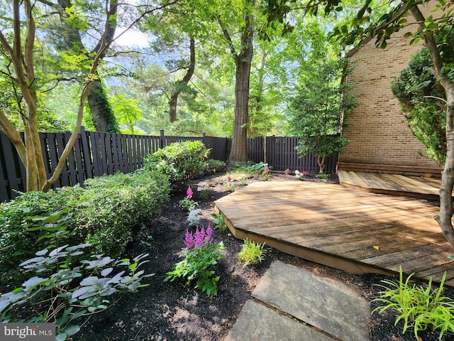10909 Knights Bridge Ct, Reston, VA 20190 - wooden deck with a fenced backyard