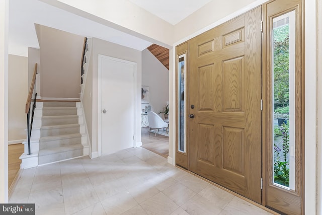 10909 Knights Bridge Ct, Reston, VA 20190 - entrance foyer with plenty of natural light and stairs
