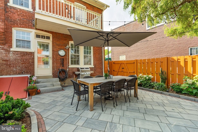 227 Ruby St, Lancaster, PA 17603 - patio / terrace featuring a patio, outdoor dining area, and entry steps