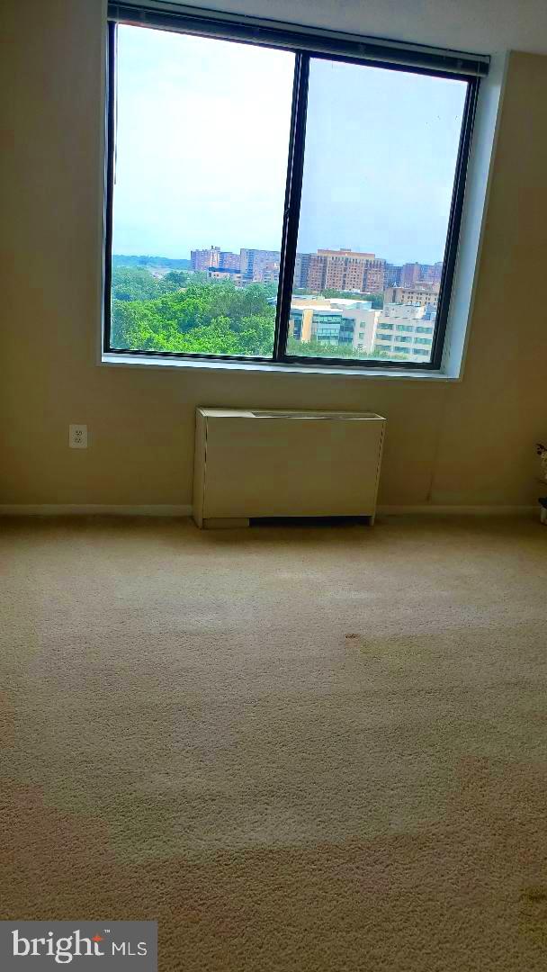3705 S George Mason Dr Unit 1311, Falls Church, VA 22041 - carpeted empty room with plenty of natural light and radiator