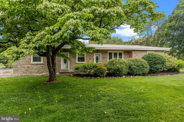 352 Concord Rd, Glen Mills, PA 19342 - view of front of home with a front lawn and stone siding