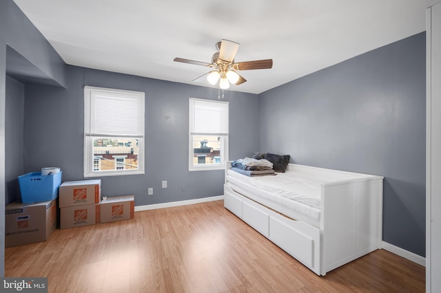 864 Moyer St, Philadelphia, PA 19125 - bedroom with light wood-style floors and ceiling fan