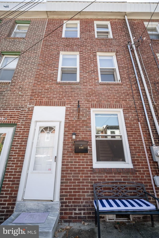 864 Moyer St, Philadelphia, PA 19125 - view of exterior entry with brick siding
