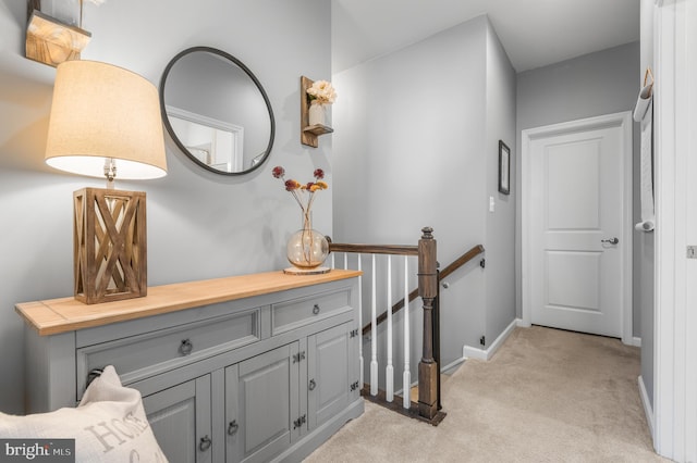 932 Dawes Ct, Bel Air, MD 21014 - hallway featuring an upstairs landing and light carpet
