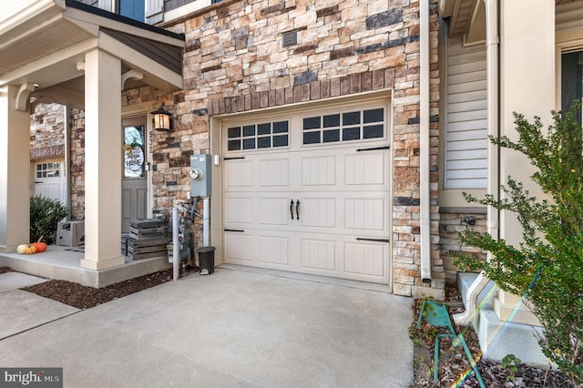 932 Dawes Ct, Bel Air, MD 21014 - garage with concrete driveway and covered porch