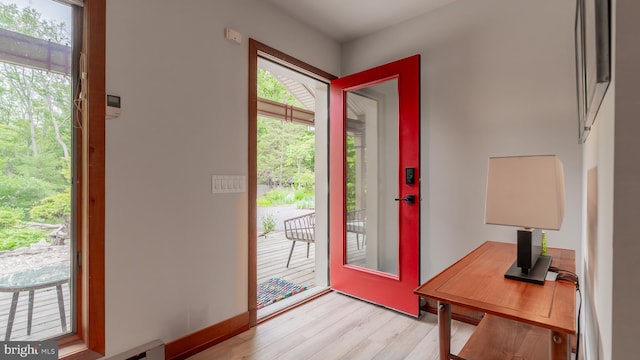 302 Fox Run Rd, Wardensville, WV 26851 - entryway with light wood-type flooring