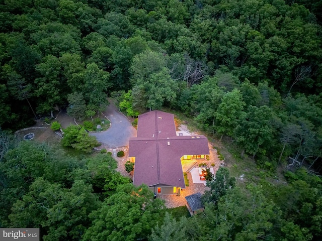 302 Fox Run Rd, Wardensville, WV 26851 - view from above of property featuring a heavily wooded area