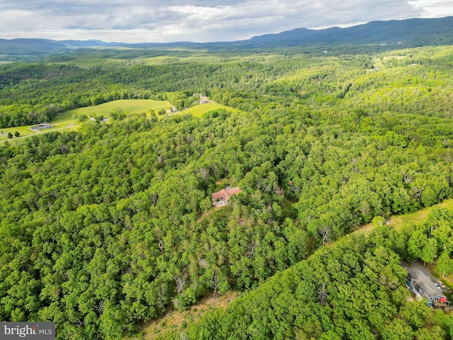 302 Fox Run Rd, Wardensville, WV 26851 - aerial view of a forest and a mountain backdrop