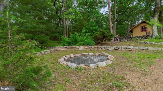 302 Fox Run Rd, Wardensville, WV 26851 - view of yard with an outdoor structure