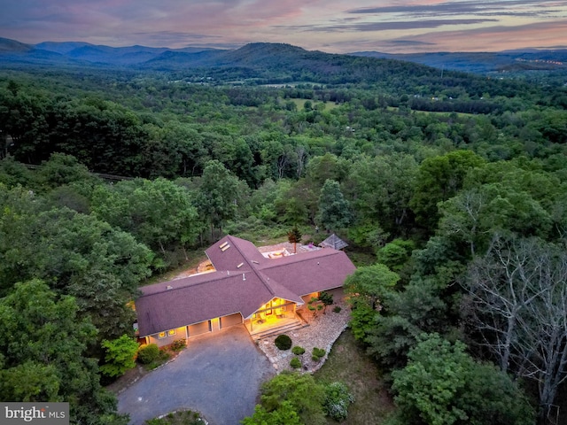 302 Fox Run Rd, Wardensville, WV 26851 - view of subject property featuring a heavily wooded area and a mountainous background